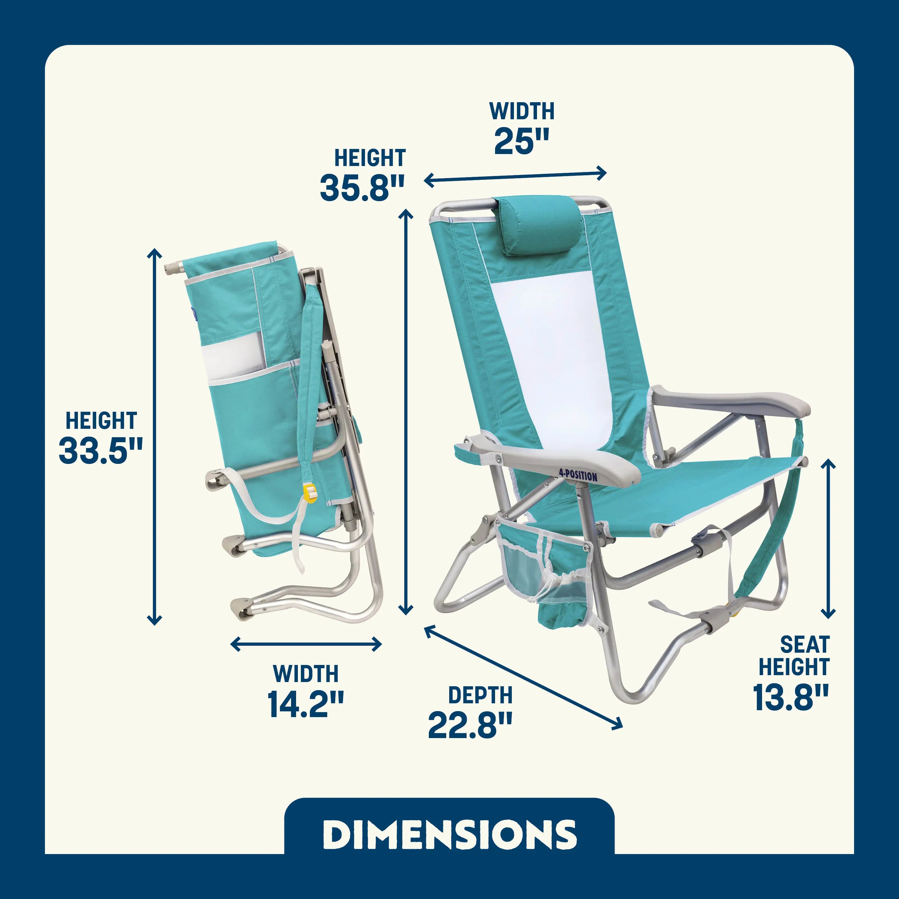 Bi-Fold Beach Chair™ | 7J28